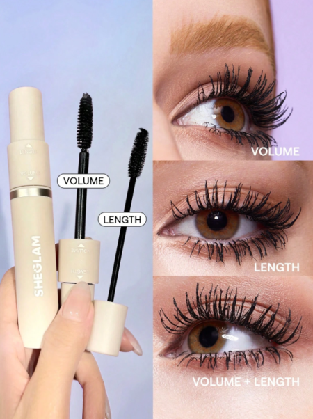 ماسكارا 2 في 1 من لاش بيستيس لتكثيف الرموش برأسين، سهلة الإزالة، لا تلطخ